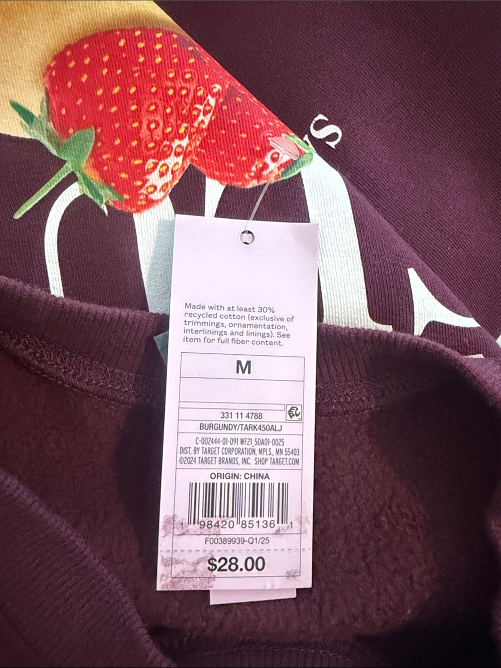 wild fable Burgundy 'Brunch Club' Pullover Sweatshirt - Picture 6 of 7